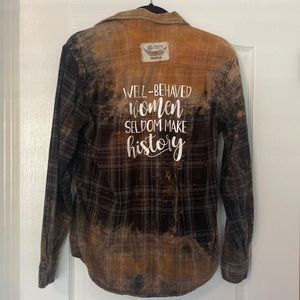 Boutique Bleacher Flannel Shirt Size Small EUC